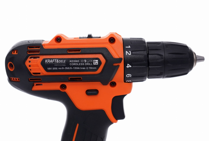 Masina, Aparat de gaurit, insurubat, Bormasina Autofiletanta cu baterii acumulator 18V 1.3Ah (KD3065) [7]