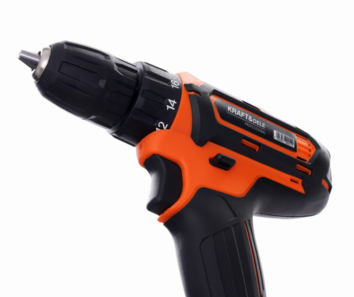 Masina, Aparat de gaurit, insurubat, Bormasina Autofiletanta cu baterii acumulator 18V 1.3Ah (KD3065) [12]