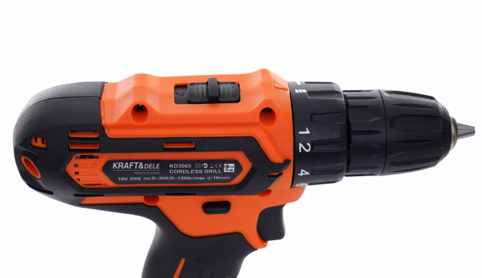 Masina, Aparat de gaurit, insurubat, Bormasina Autofiletanta cu baterii acumulator 18V 1.3Ah (KD3065) [8]