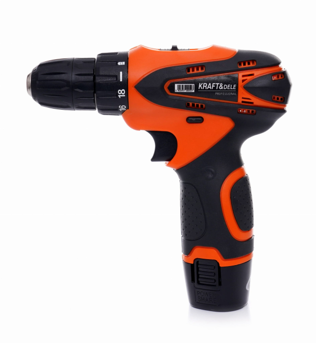 Masina, Aparat de gaurit, insurubat, Bormasina Autofiletanta cu baterii acumulator 18V 1.3Ah (KD3066) [5]