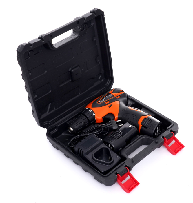 Masina, Aparat de gaurit, insurubat, Bormasina Autofiletanta cu baterii acumulator 18V 1.3Ah (KD3066) [2]