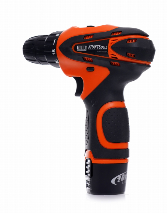 Masina, Aparat de gaurit, insurubat, Bormasina Autofiletanta cu baterii acumulator 18V 1.3Ah (KD3066) [10]