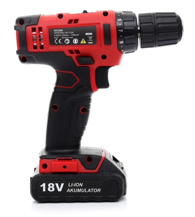 Masina, Aparat de gaurit, insurubat, Bormasina Autofiletanta pe baterii acumulator 18V Li-Ion + accesorii (KD1566) [4]