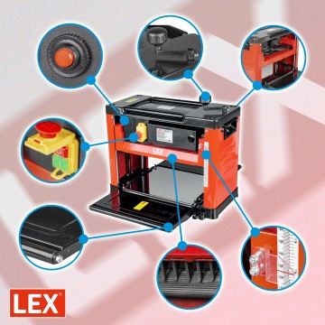 Masina aparat de rindeluit si degrosat stationar electric 2200W (LXTP330) [14]