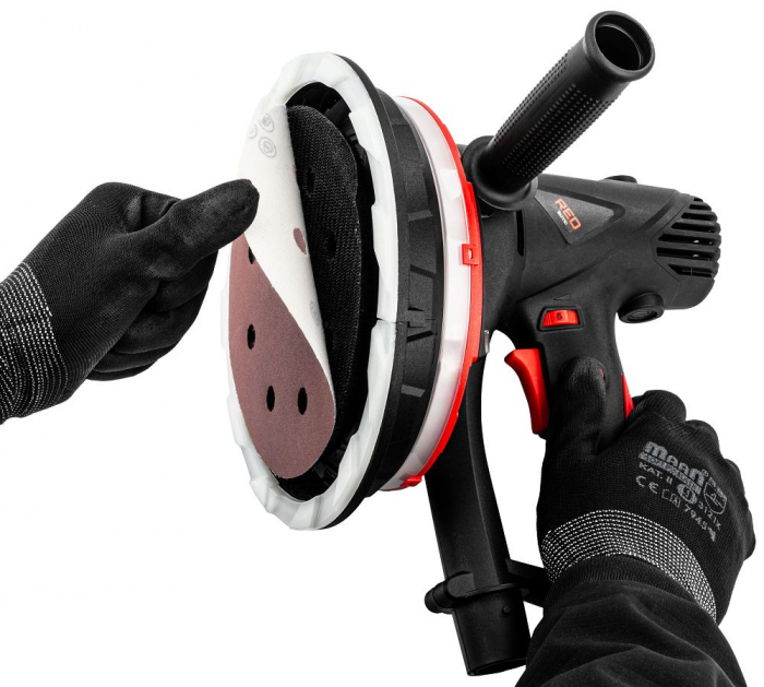 Masina aparat de slefuitor pereti tavan rigips glet 1800W 180mm aspirare LED (RTSDG0135) [3]