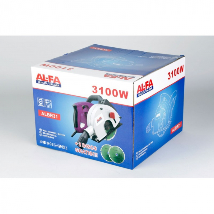 Masina aparat de taiat caneluri in zidarie 3100W canelat debitor canale disc diamantat (ALBR31) [13]