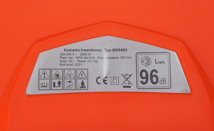 Masina aparat electrica de tuns iarba gazon 2800W 42cm 45L (KD5402) [17]