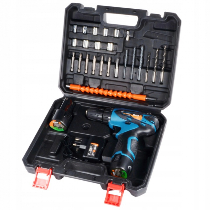Masina Aparat gaurit insurubat filetanta acumulator 18V 2 baterii + accesorii (12056-N) [5]