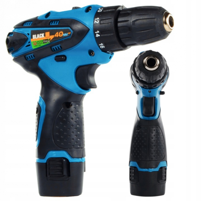 Masina Aparat gaurit insurubat filetanta acumulator 18V 2 baterii + accesorii (12056-N) [4]