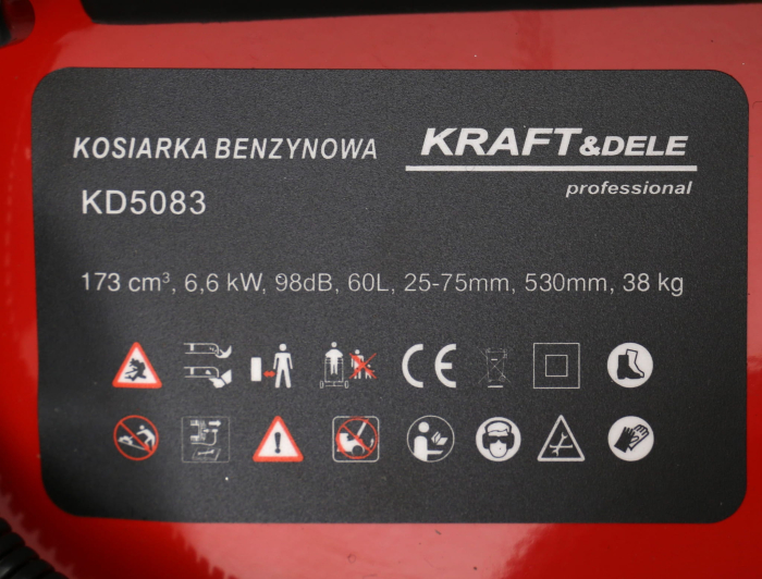 Masina aparat motor benzina de tuns iarba gazon 9CP 53cm (KD5083) [4]