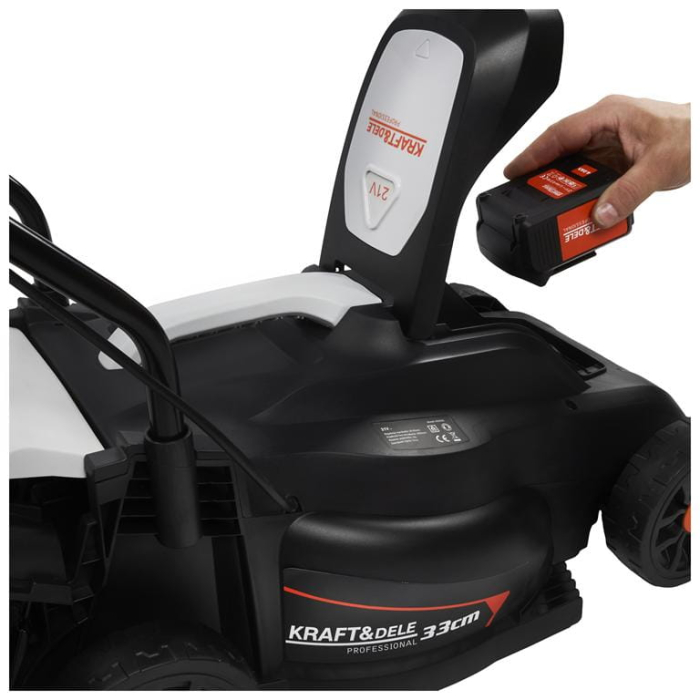 Masina aparat pe baterii acumulator 21V 4Ah de tuns iarba gazon 33cm (KD5550) [16]