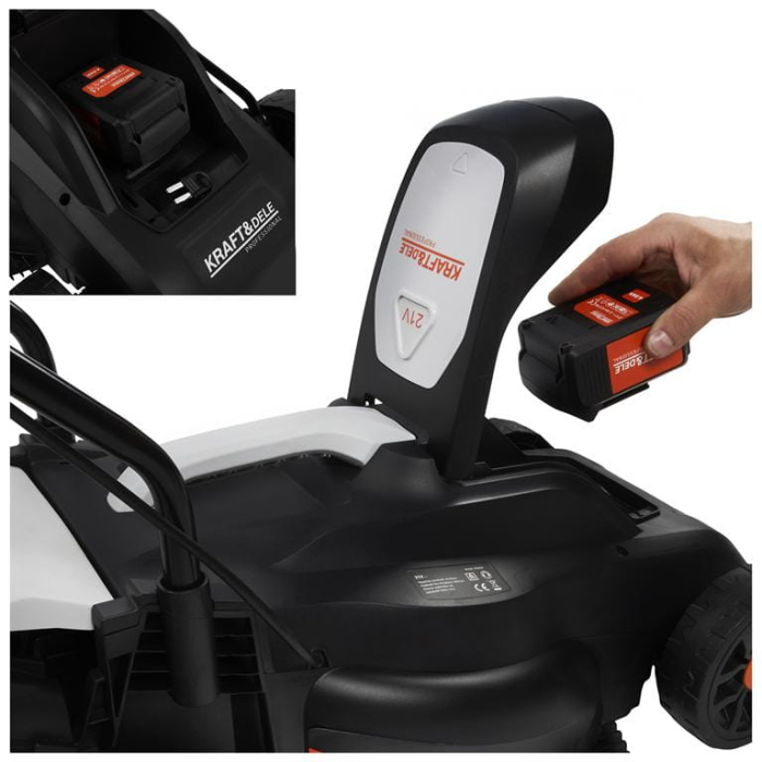 Masina aparat pe baterii acumulator 21V 4Ah de tuns iarba gazon 33cm (KD5550) [34]