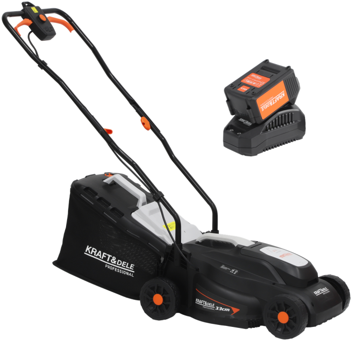 Masina aparat pe baterii acumulator 21V 4Ah de tuns iarba gazon 33cm (KD5550) [9]