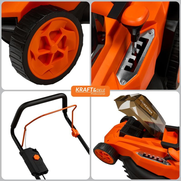 Masina aparat pe baterii acumulator 40V 2x20V 6Ah de tuns iarba gazon 38cm (KD5411) [36]