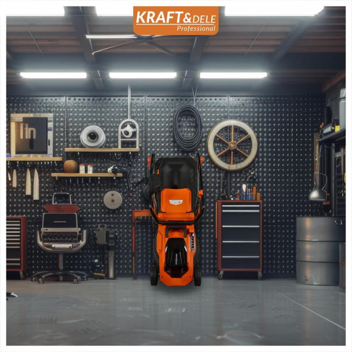 Masina aparat pe baterii acumulator 40V 2x20V 6Ah de tuns iarba gazon 38cm (KD5411) [41]