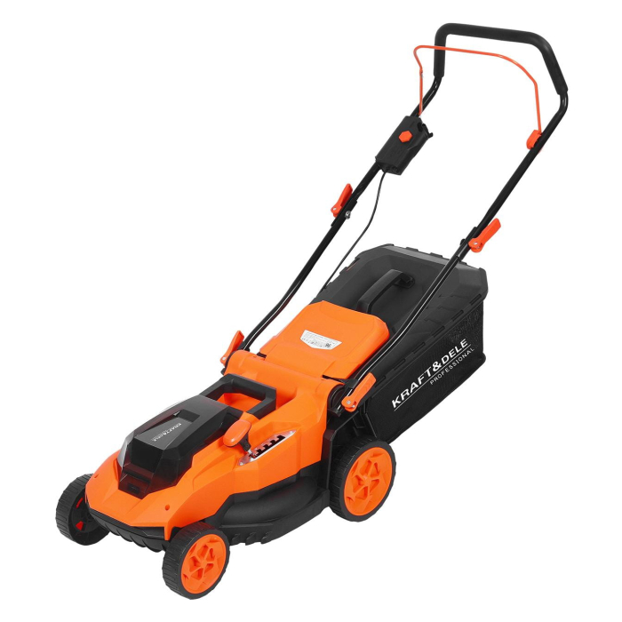 Masina aparat pe baterii acumulator 40V 2X20V 6Ah de tuns iarba gazon 43cm (KD5412) [2]