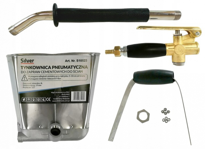 Masina aparat pneumatic tencuit pereti + 8 duze 7 11mm (S10523) [3]