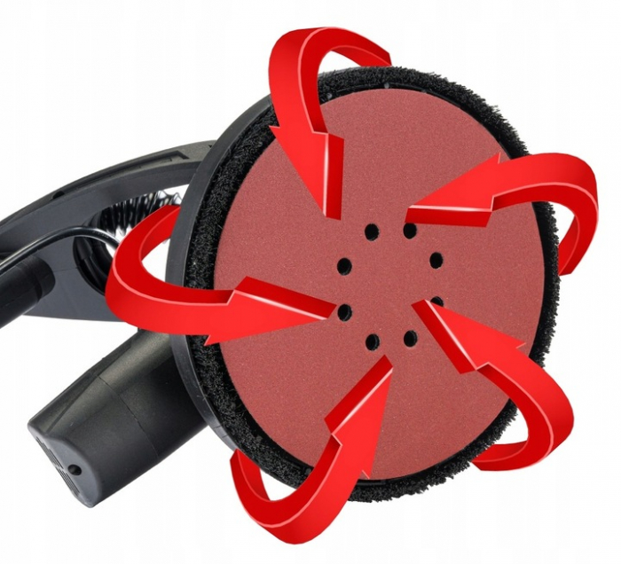 Masina, aparat slefuit pereti 1500W 2 in 1 225mm cu aspirare extensibil girafa cu lumina LED (RTSDG0085) [19]