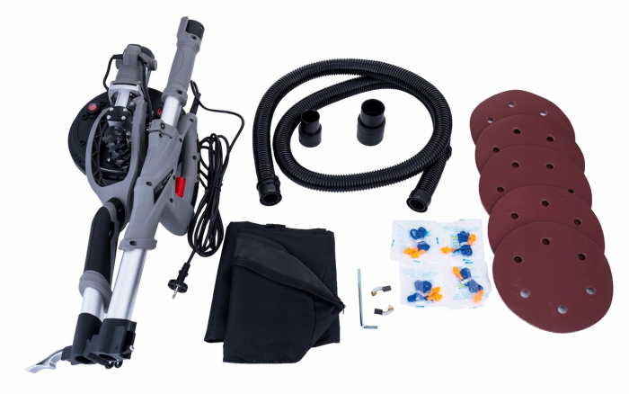 Masina, aparat slefuit pereti 1700W + 30xdisc + 4xmasca + acesorii 225mm extensibil girafa lumina LED (MP0016) [9]