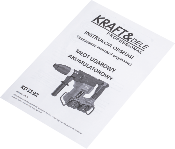 Masina ciocan de gaurit cu percutie rotopercutor 42V, 10J, 2 x 4Ah, SDS valiza (KD3192) [16]