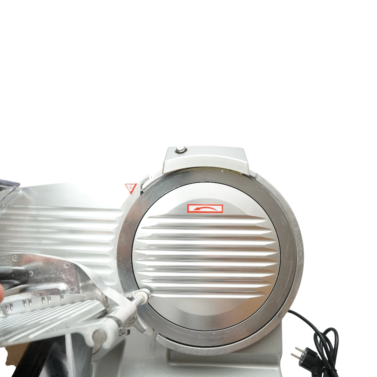 Masina de feliat carne si mezeluri electrica 150W, 220V, grosime reglabila 0.2-12mm, diametru lama 250mm (DISGN81) [7]