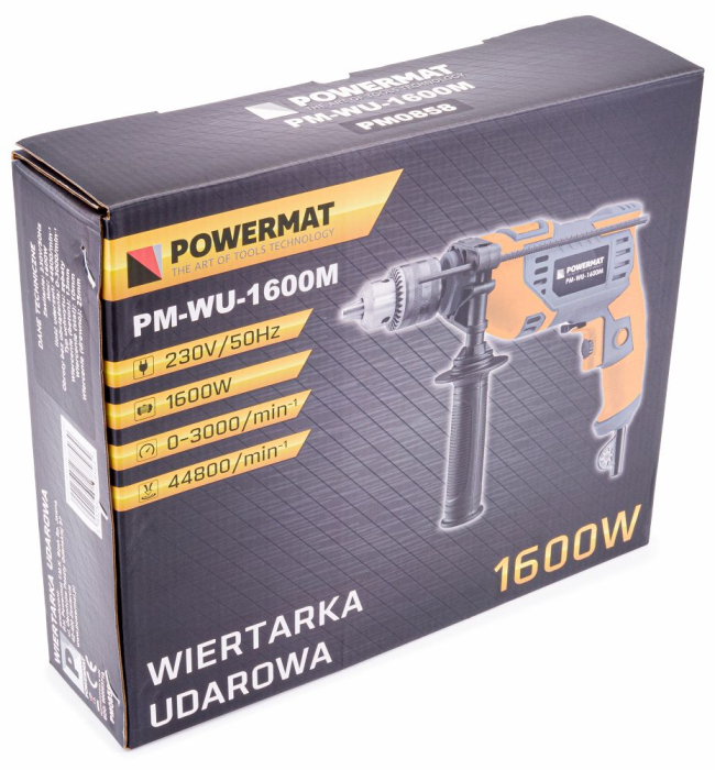 Masina de gaurit cu percutie 1600W 3000 rpm mandrina cu cheie PM0858 (PM-WU-1600M) [12]