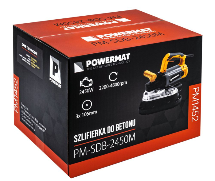 Masina de slefuit beton 2450W 105mm lucru umed si uscat cu accesorii PM1452 (PM-SDB-2450M) [44]