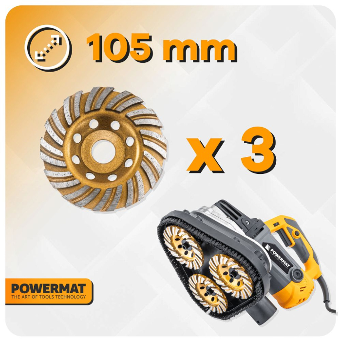 Masina de slefuit beton 2450W 105mm lucru umed si uscat cu accesorii PM1452 (PM-SDB-2450M) [42]