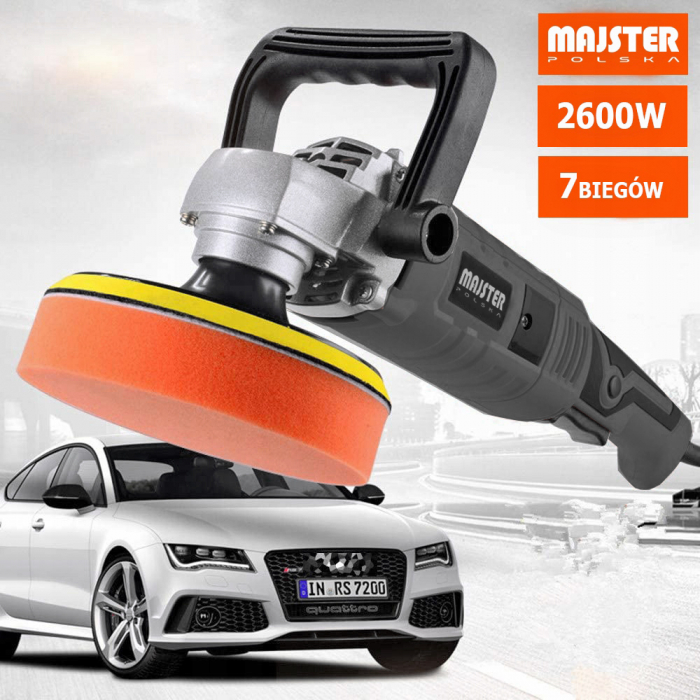Masina de slefuit polisat lustruit auto 2600W 180mm + bureti + accesorii (MP0442) [9]