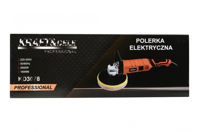 Masina de slefuit polisat lustruit auto 2650W 180mm + bureti + accesorii (KD3078) [13]