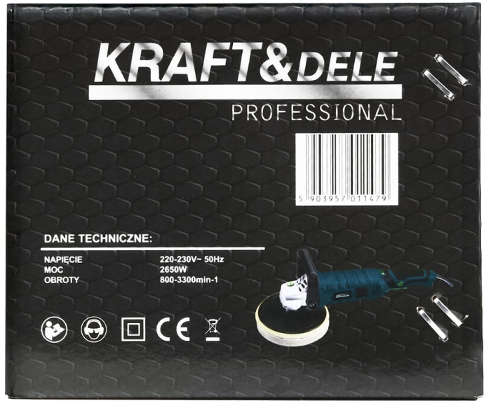 Masina de slefuit polisat lustruit auto 2650W 180mm + bureti + accesorii (KD3079) [28]