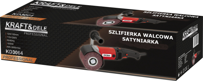 Masina slefuit lustruit cilindrica 1500W perii cilindrice lemn metal piatra indepartare rugina (KD3064) [11]