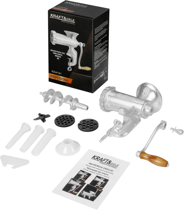 Masina tocat carne manuala nr 10 fonta galvanizata site 3 5 8mm palnii carnati (KD4192) [14]
