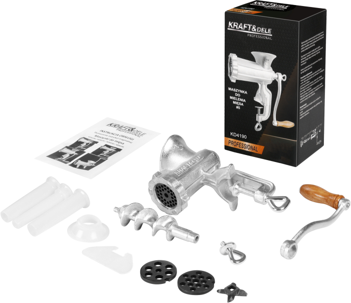 Masina tocat carne manuala nr 5 fonta galvanizata site 3 5 8mm palnii carnati (KD4190) [2]