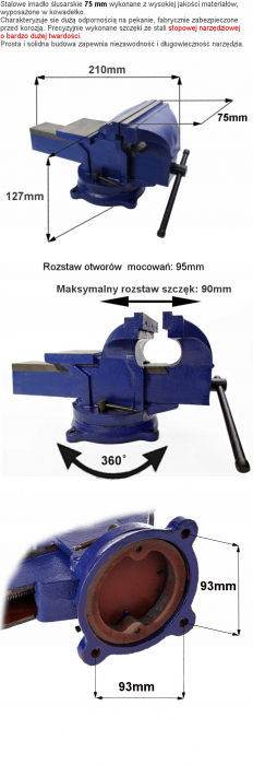 Menghina banc rotativa 90mm cu nicovala (KD1100) [2]