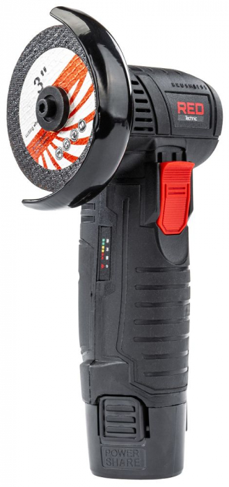Mini flex polizor unghiular 76mm 12V 2 x 2Ah fara perii (RTSZK0134) [3]