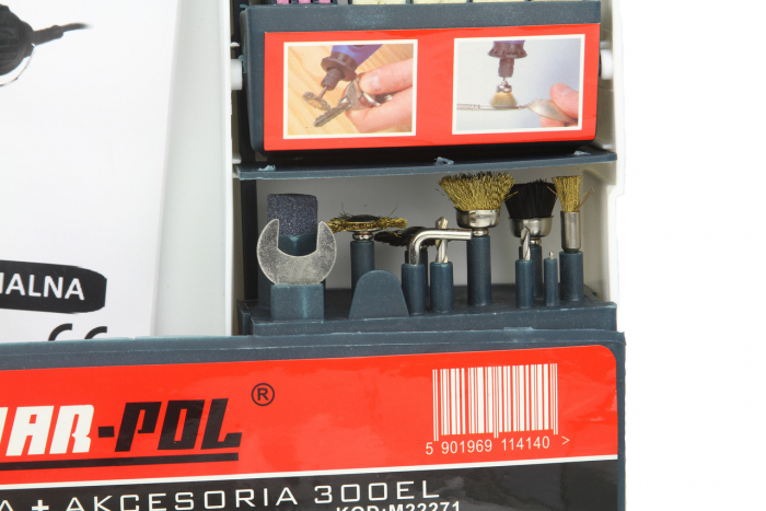 Mini polizor drept 350W cu maner 300piese (M22291) [11]