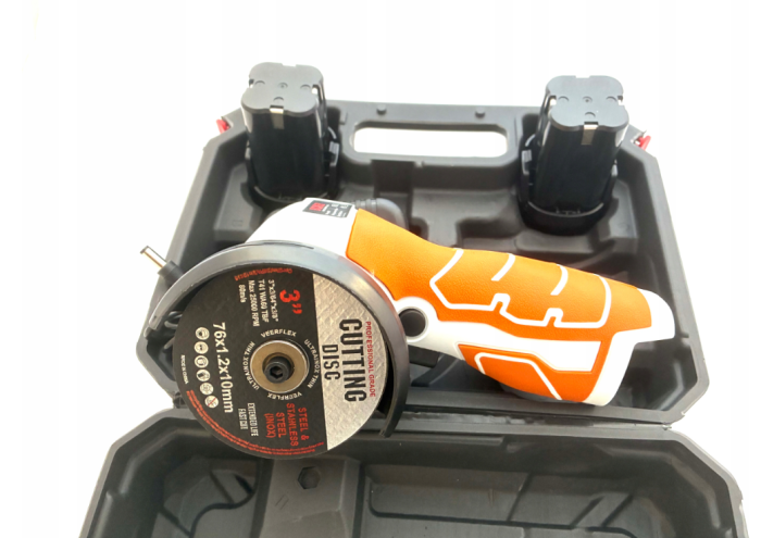 Mini polizor unghiular cu acumulator 2x18V, disc 76mm, 12500RPM (BX-3293) [5]