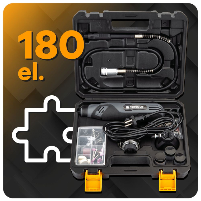 Mini slefuitor multifunctional 200W 35000rpm set 200 accesorii si ax flexibil PM1356 (PM-MST-200T) [20]