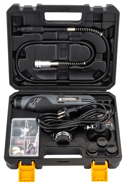 Mini slefuitor multifunctional 200W 35000rpm set 200 accesorii si ax flexibil PM1356 (PM-MST-200T) [12]