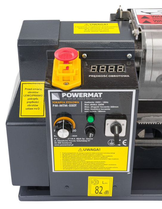 Mini strung pentru metal 550W, distanta intre varfuri 350mm, turatie variabila PM1314 (PM-MTM-550T) [5]