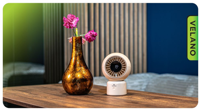 Mini ventilator portabil baterie 3600mAh si afisaj LED (VELWEBS0010) [16]