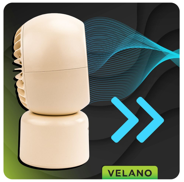 Mini ventilator portabil baterie 3600mAh si afisaj LED (VELWEBS0010) [11]