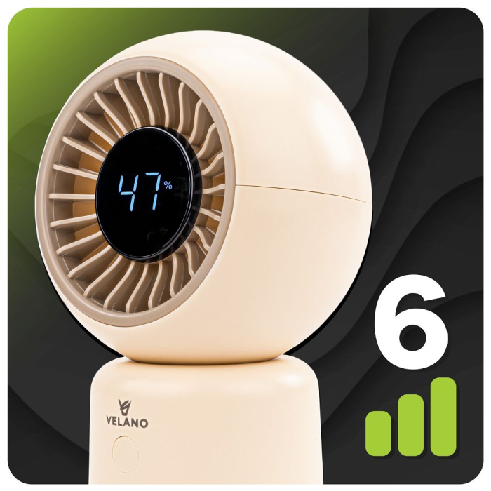 Mini ventilator portabil baterie 3600mAh si afisaj LED (VELWEBS0010) [12]