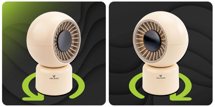 Mini ventilator portabil baterie 3600mAh si afisaj LED (VELWEBS0010) [13]