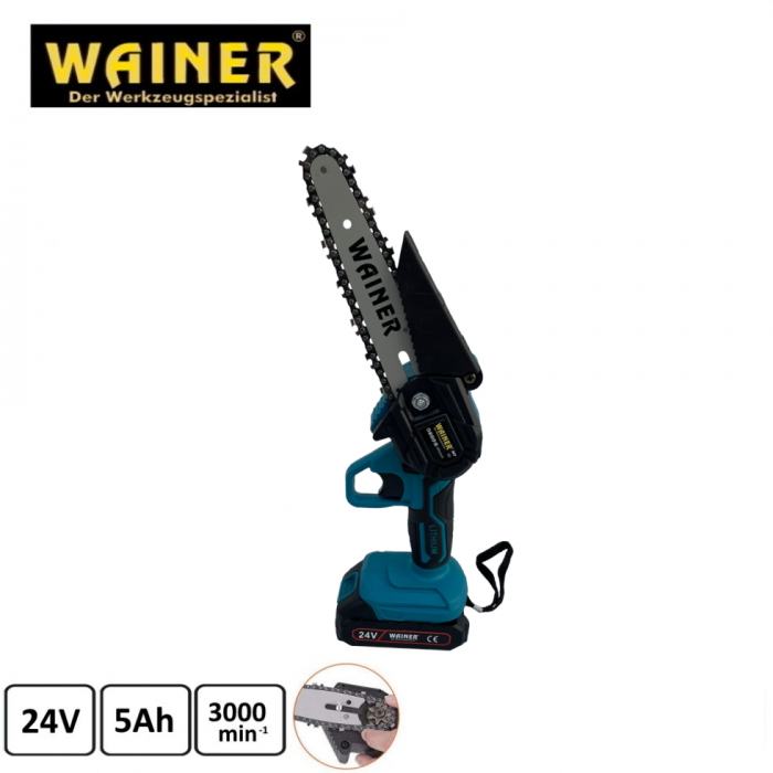 Minidrujba 21V  fierastrau drujba electrica 2 baterii 2Ah 2 lame 2 lanturi (M7) [3]