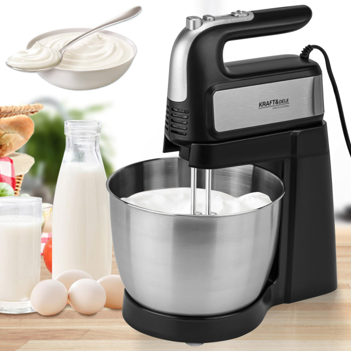 Mixer de mana detasabil cu bol 4.5L 5 trepte + TURBO 1000 W (KD4141) [21]