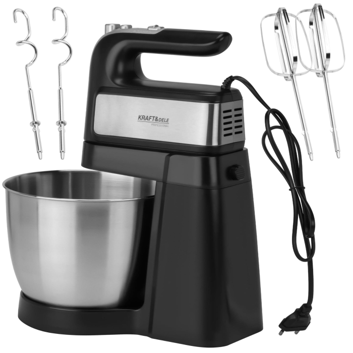 Mixer de mana detasabil cu bol 4.5L 5 trepte + TURBO 1000 W (KD4141) [14]