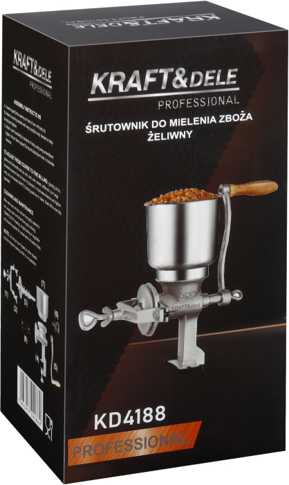 Moara manuala pentru cereale din fonta cu reglaj macinare si prindere pe masa (KD4188) [11]