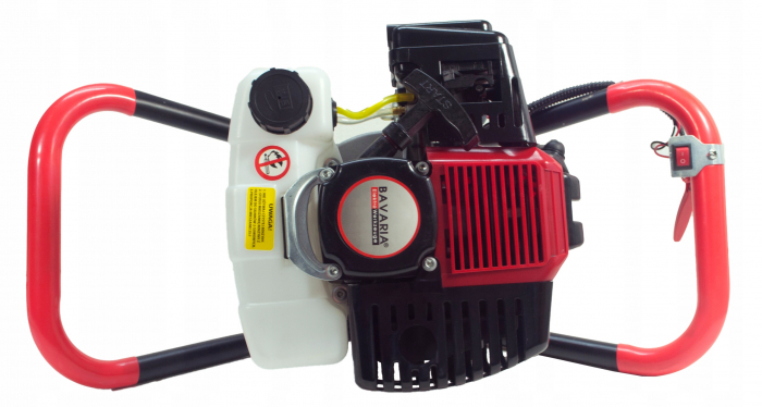 Motoburghiu foreza pamant gheata 6CP + 3 burghie 100, 150, 200mm + prelungitor 50cm (CMP0590+100 150 200+) [3]